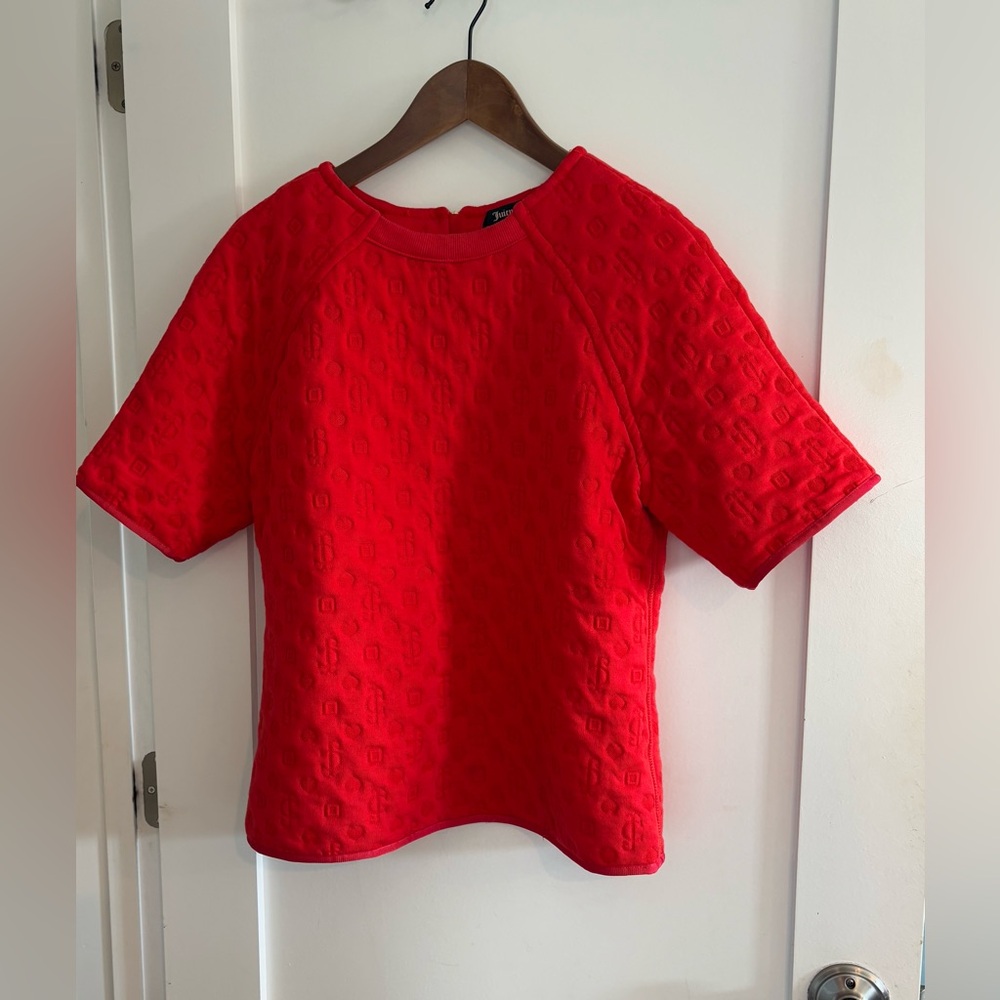 Juicy Couture Vintage Quilted Red Heart Logo Track Top Sweatshirt XL Y2k